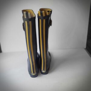 Joules Black and Yellow Women's Rain Boots